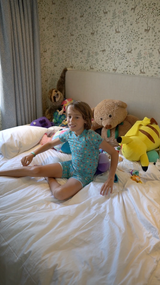 Unisex Short Sleeve Pyjamas - Turquoise Fruit Splash set - Morning Marvels