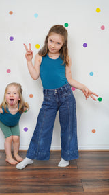 Unisex Kids' Vest - Peacock Blue - Morning Marvels