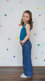 Unisex Kids' Vest - Peacock Blue - Morning Marvels