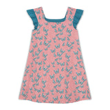 Bouncing Butterfly reversible dress in pink, soft TENCEL Modal sensory-friendly girls dress