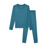 Unisex Long Sleeve Pyjamas - Peacock Blue