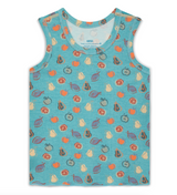 Unisex Kids' Vest - Turquoise Fruit Splash