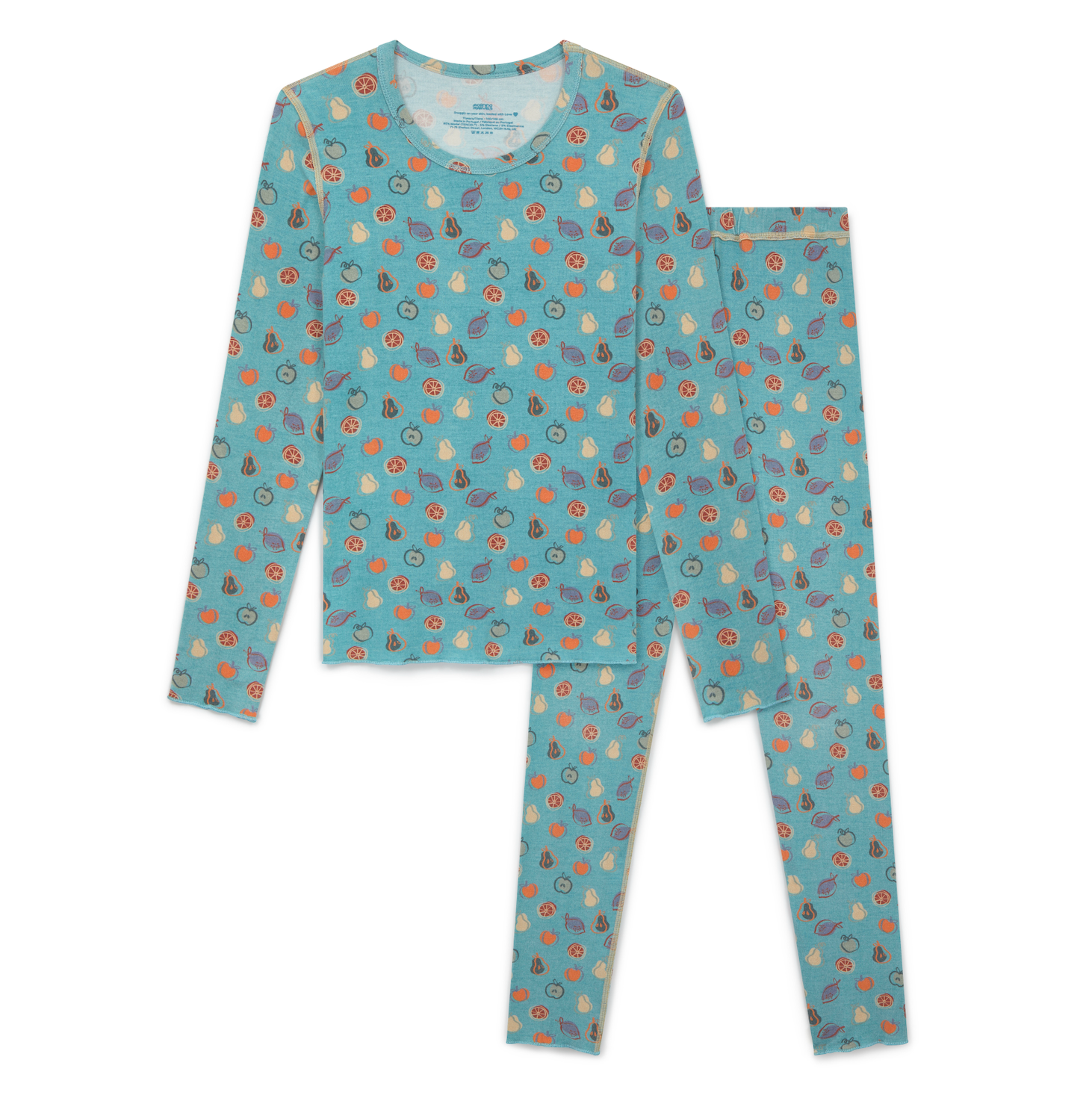Unisex Long Sleeve Pyjamas - Fruit Splash