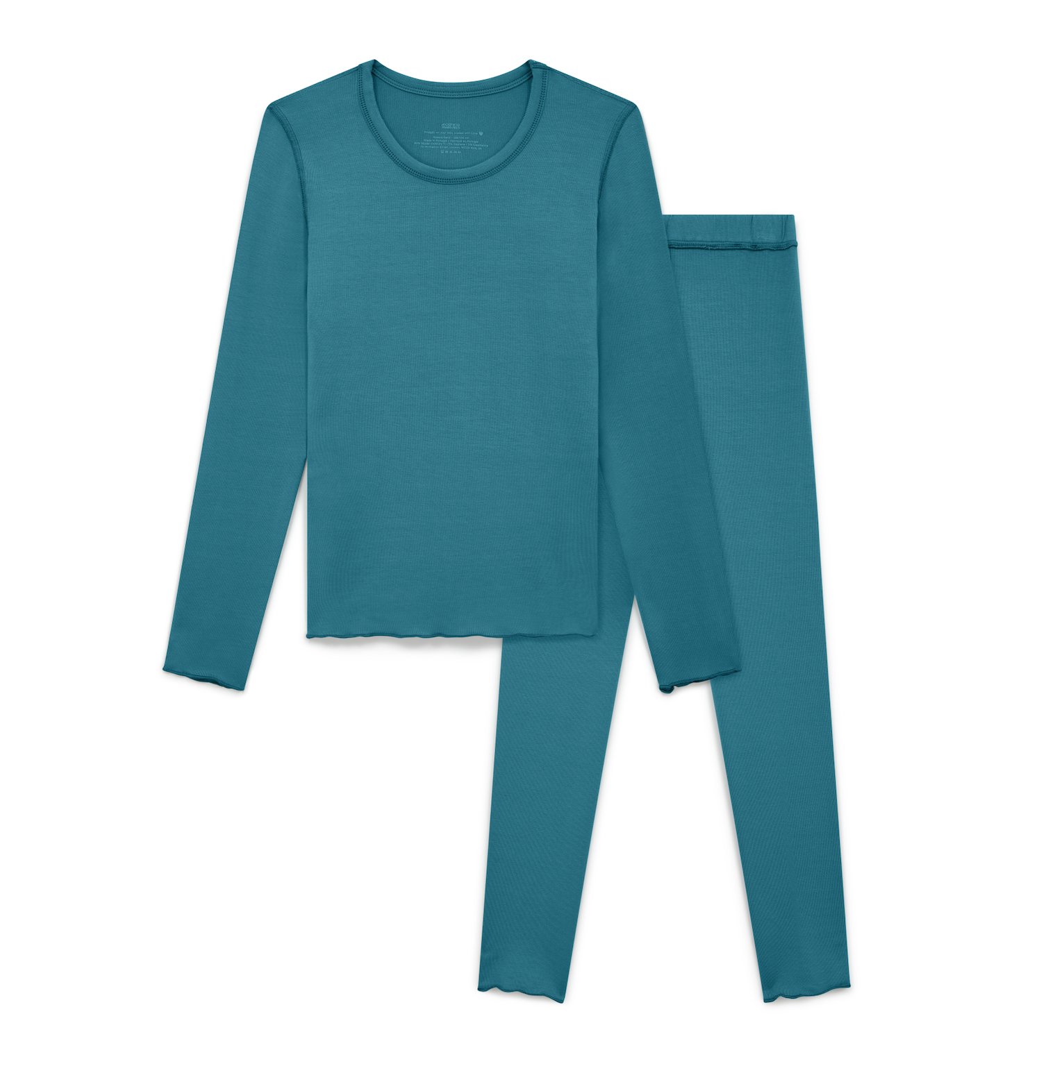 Unisex Long Sleeve Pyjamas - Peacock Blue