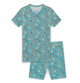 Unisex Short Sleeve Pyjamas - Turquoise Fruit Splash set