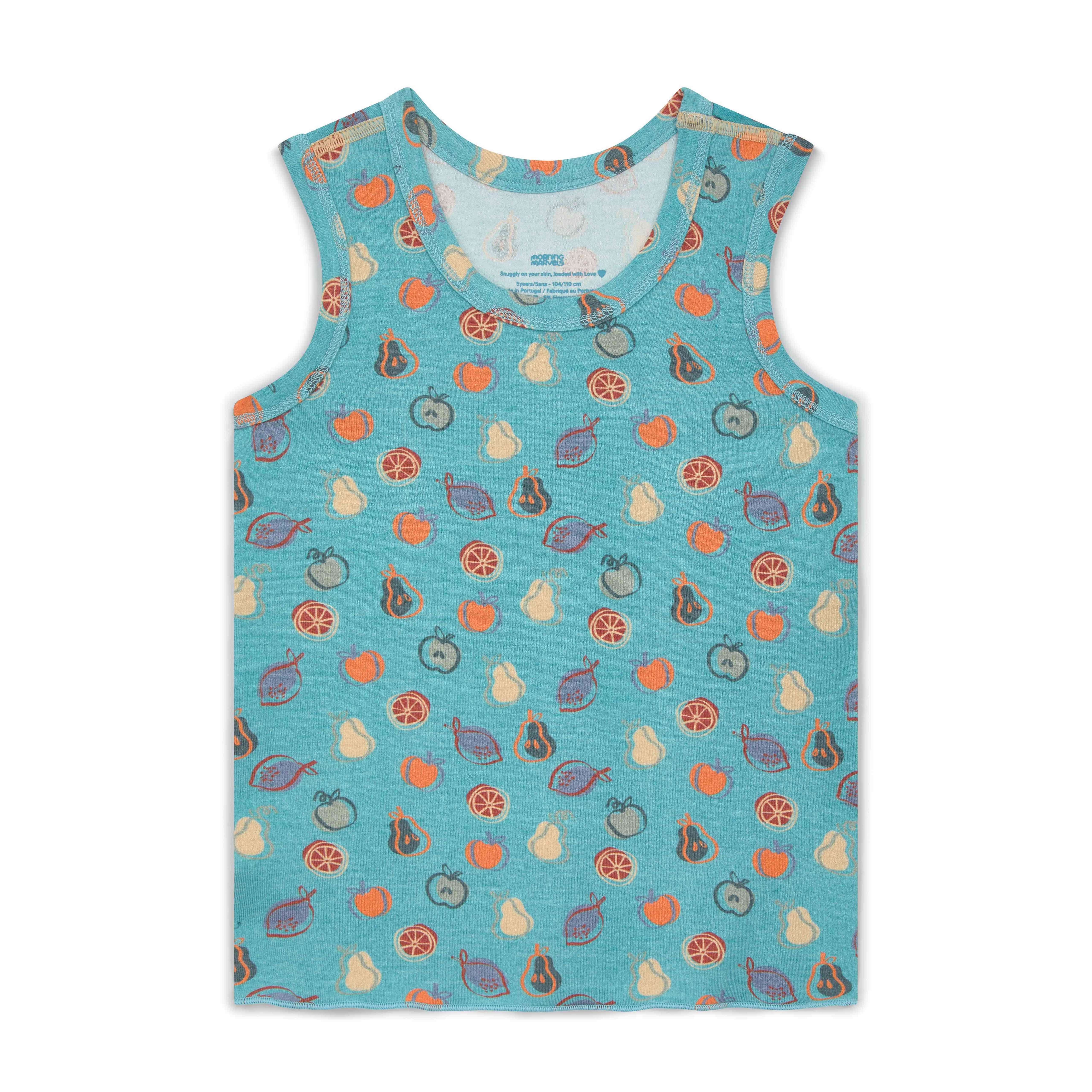 Unisex Kids' Vest - Turquoise Fruit Splash